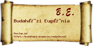 Budaházi Eugénia névjegykártya